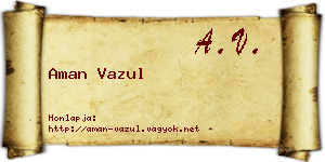 Aman Vazul névjegykártya